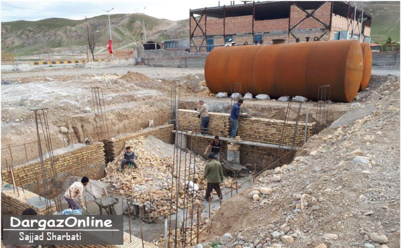آخرین وضعیت پروژه در حال ساخت جایگاه سوخت بنزین و گازوئیل شهرستان درگز در نوخندان